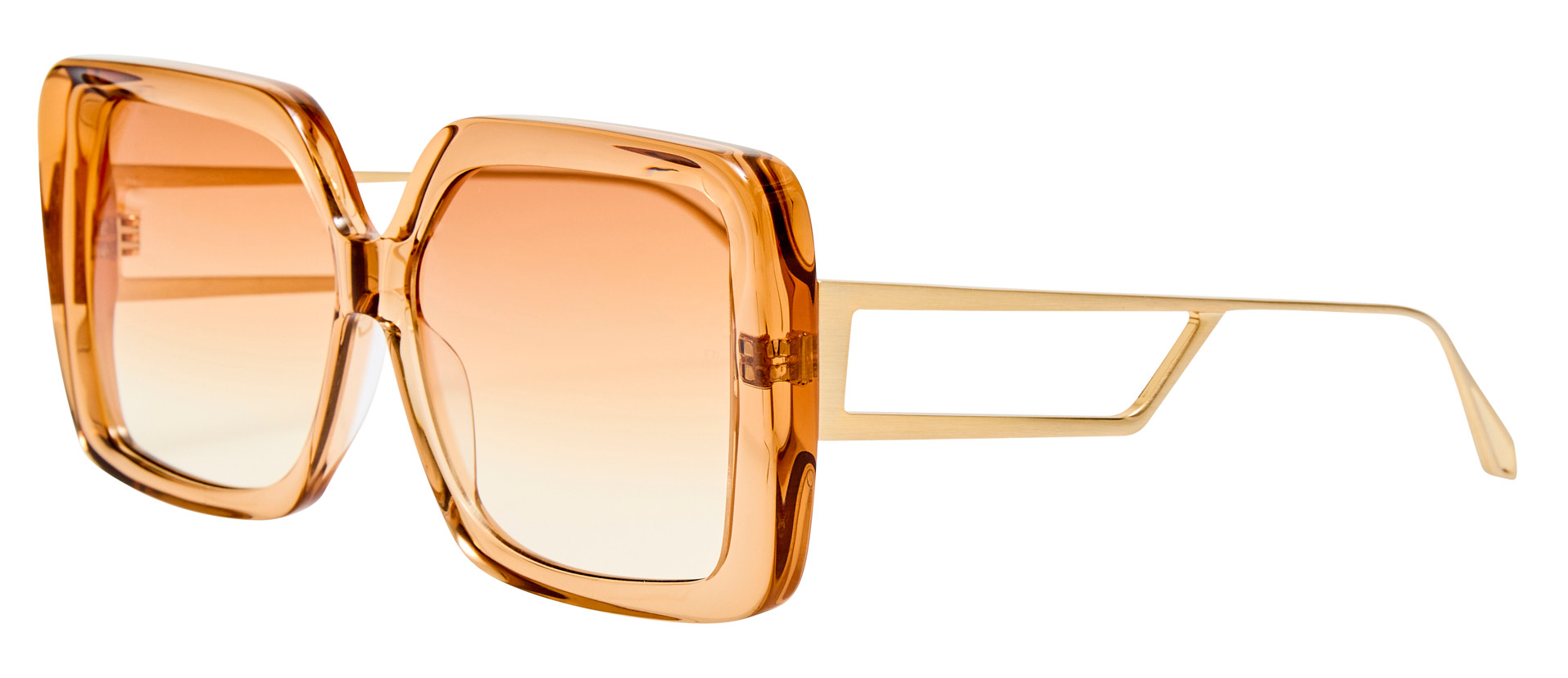 Color_LFL1642C3SUN - Macy Oversized Frame Sunglasses in Orange and Camel Grad