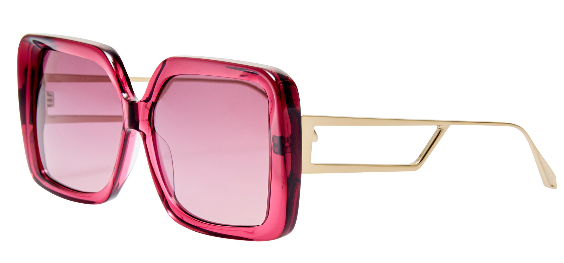 Color_LFL1642C4SUN - Macy Oversized  Frame Sunglasses in Red and Mauve Grad / LIMITED EDITION OF 130