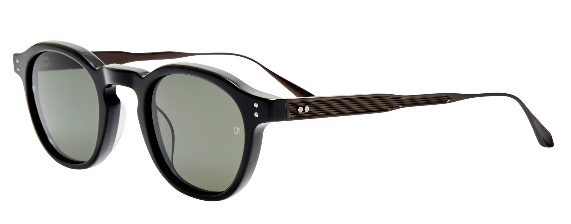 Color_LFL1625C5SUN - Heat Oval Sunglasses in Black and Grey