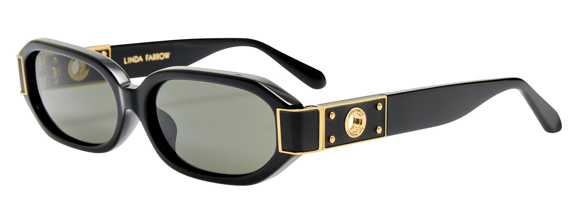 Color_LFL1545C1SUN - Laura Angular Frame Sunglasses Black and Grey