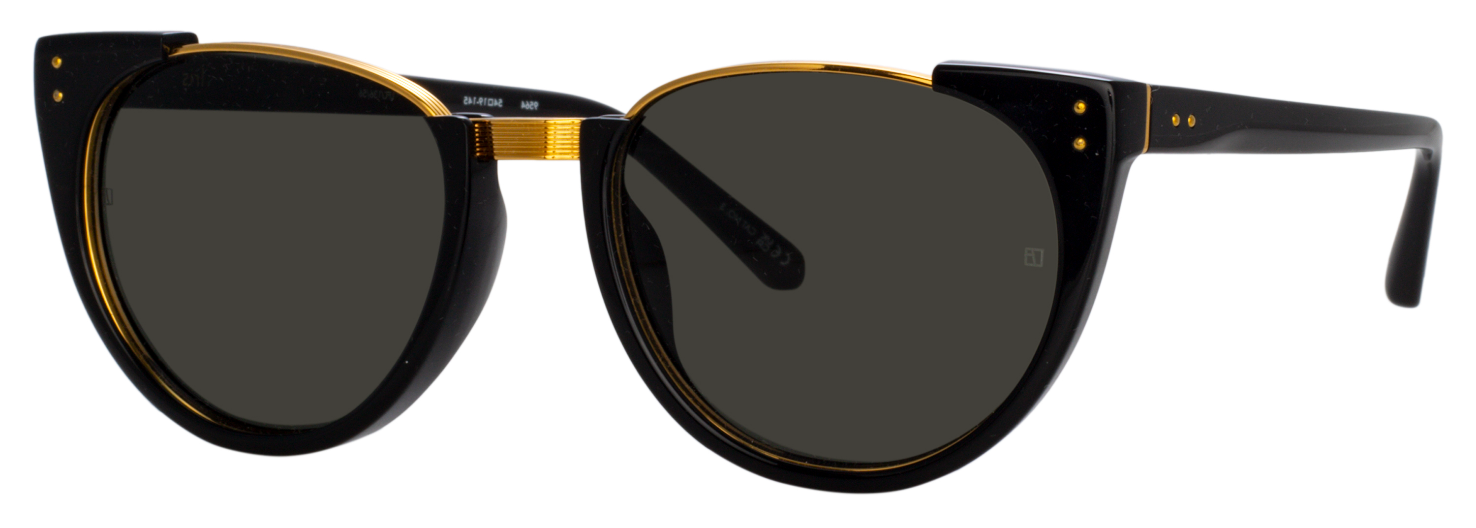 Color_LFL136C56SUN - Iris Oval Frame Sunglasses in Black and Grey 
