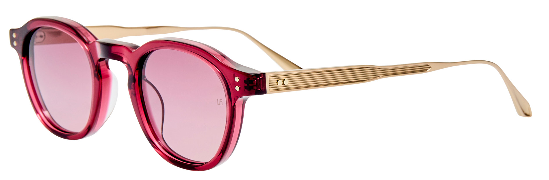 Color_LFL1625C3SUN - Heath Oval Sunglasses in Wine and Mauve Grad 