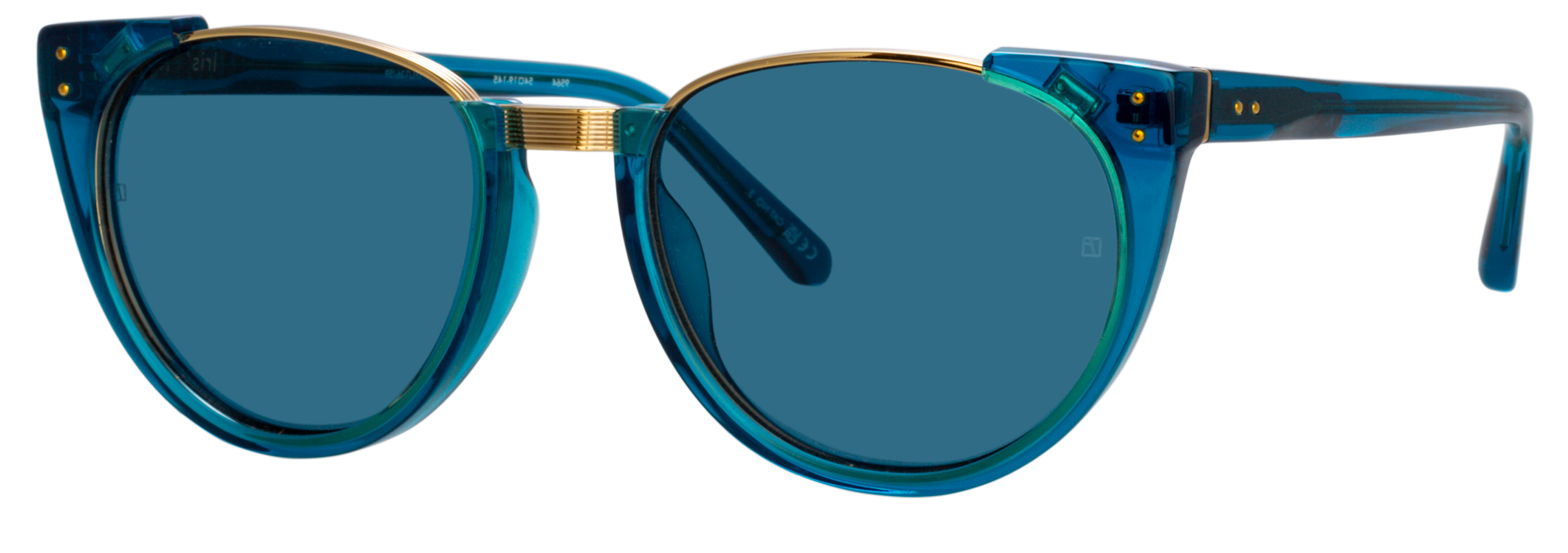 Color_LFL136C59SUN - Iris Oval Frame Sunglasses in Aqua and Aqua