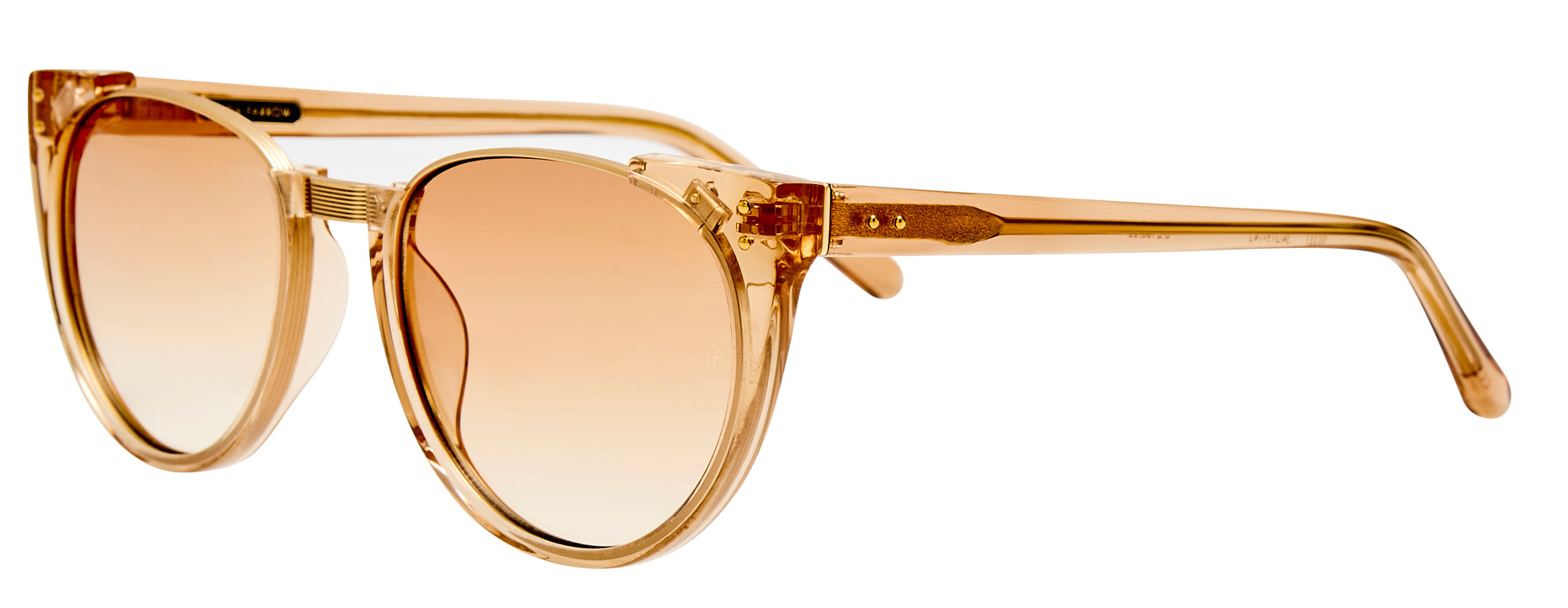 Color_LFL136C62SUN - Iris Oval Frame Sunglasses in Honey and Camel  Grad LIMITED EDITION