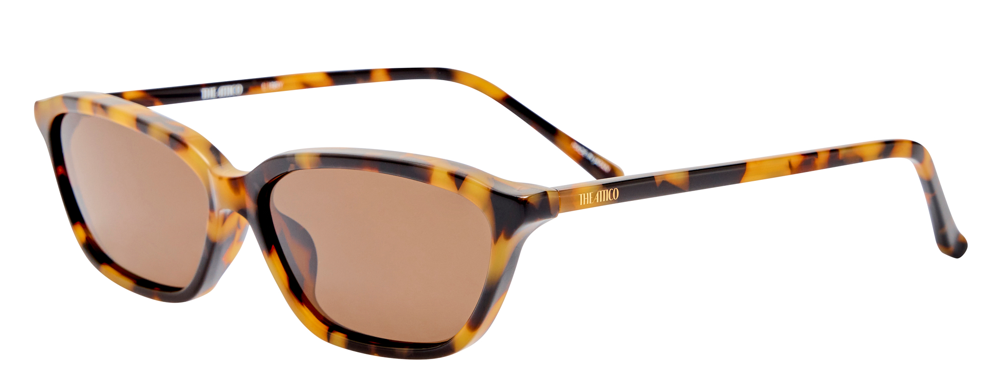 Color_ATTICO86C2SUN - The Attico Libby Angular Sunglasses in Tortoise Shell and Brown