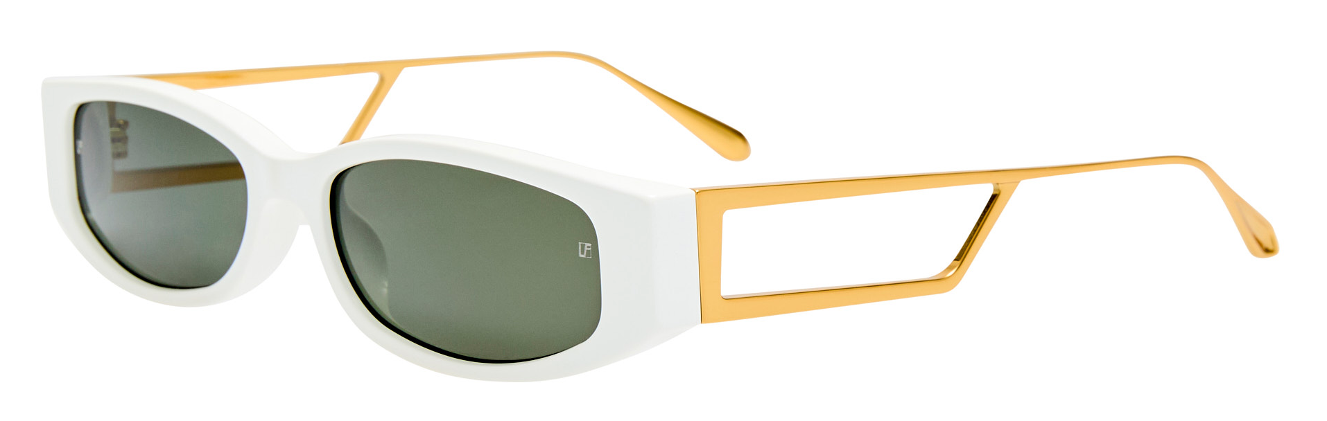 Color_LFL1649C2SUN - Susie Oval Frame Sunglasses in White and Grey