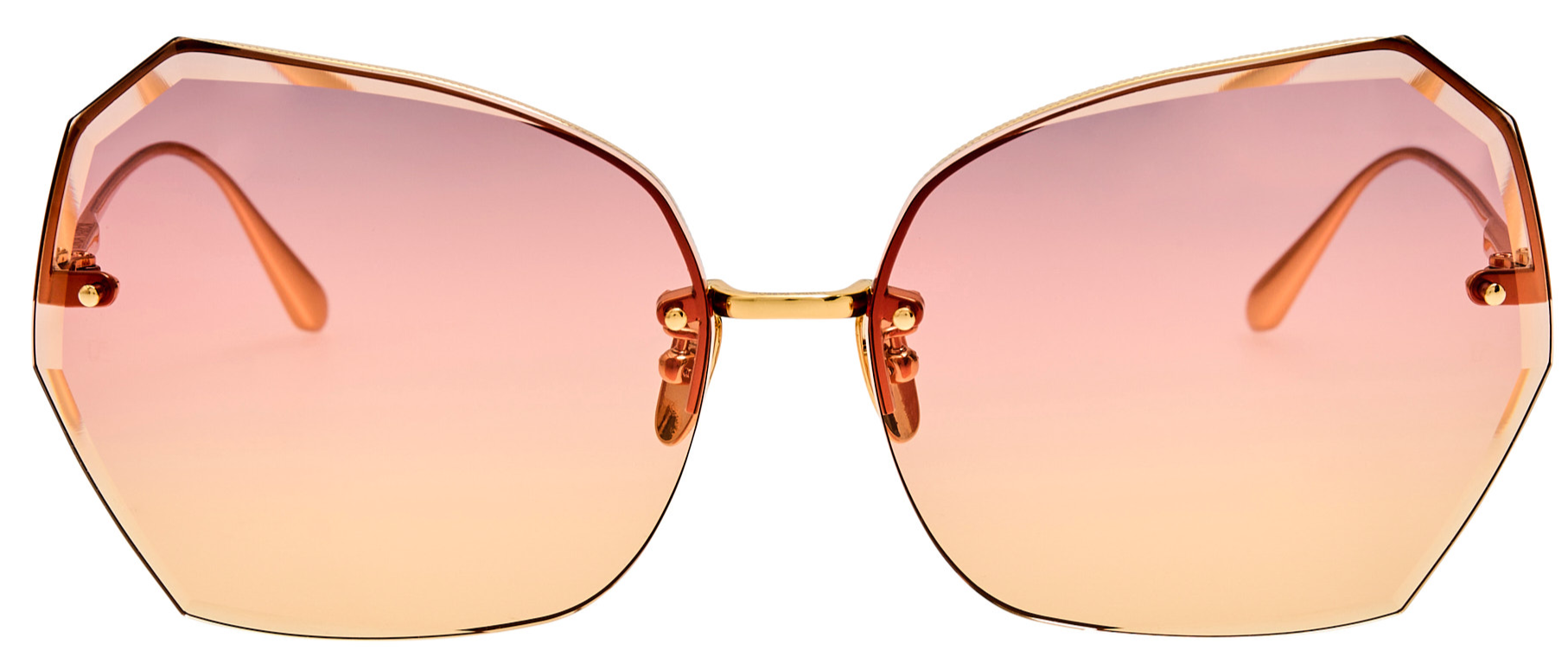 Color_LFL1546C4SUN - Lila Oversized Sunglasses in Light Gold and Sunset
