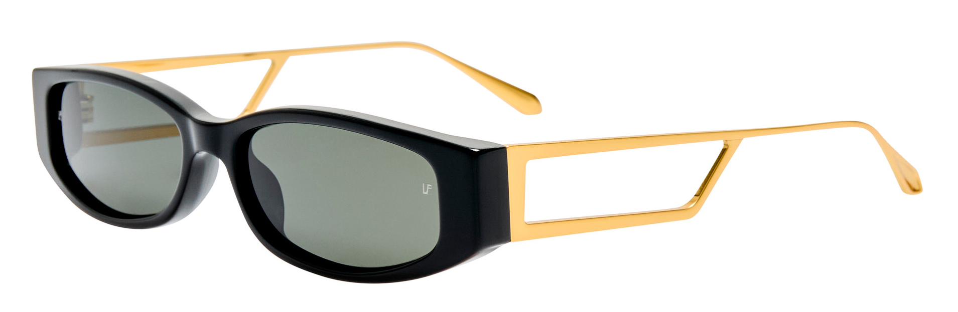 Color_LFL1649C1SUN - Susie Oval Frame Sunglasses in Black and Grey