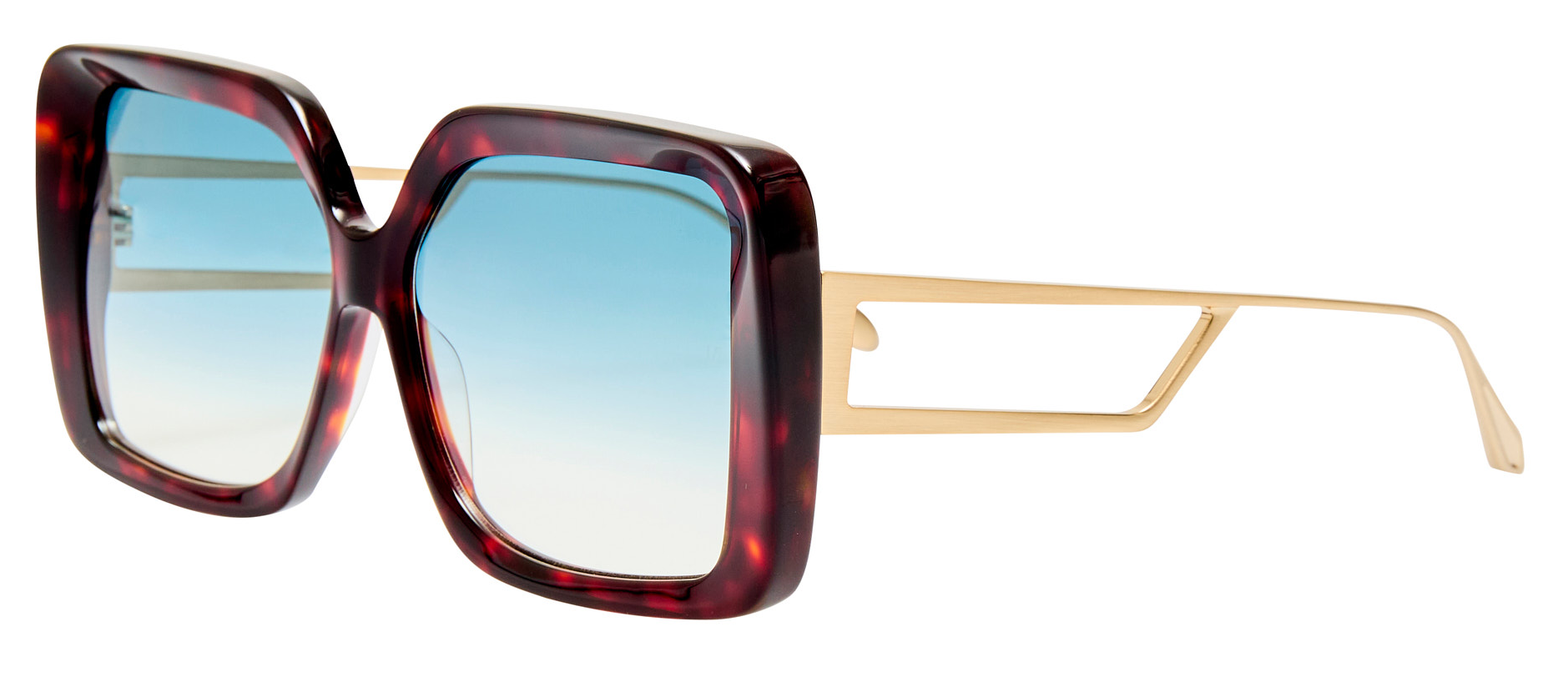 Color_LFL1642C2SUN - Macy Oversized Frame Sunglasses in Tortoise Shell and Aqua Grad