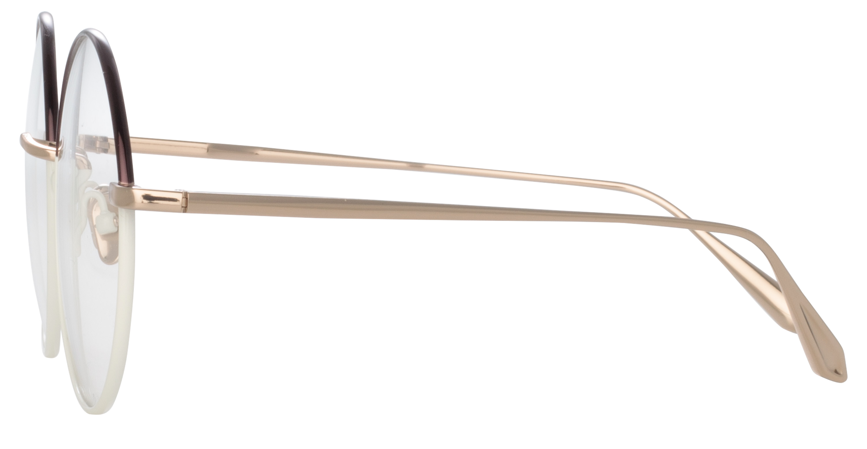 Color_LFL1333C6OPT - Bea Round Eyeglasses in Mocha / Cream / Light Gold
