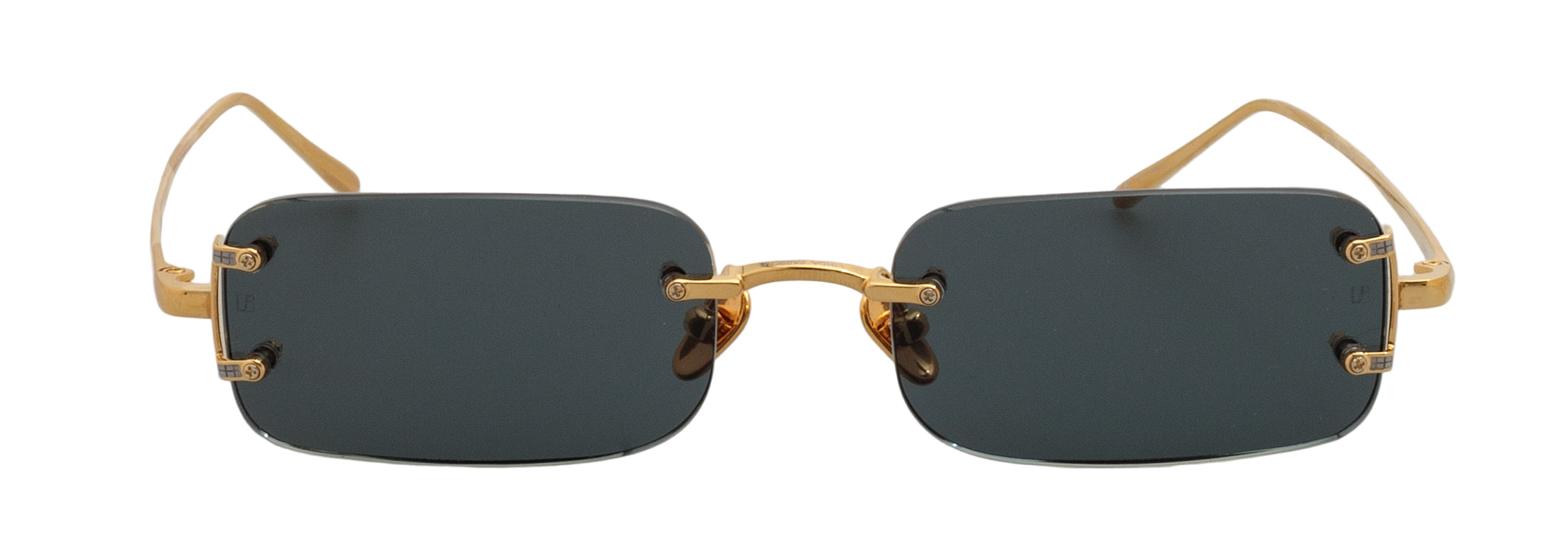 Color_LFL1131C1SUN - Taylor Rectangular Sunglasses in Yellow Gold and Grey