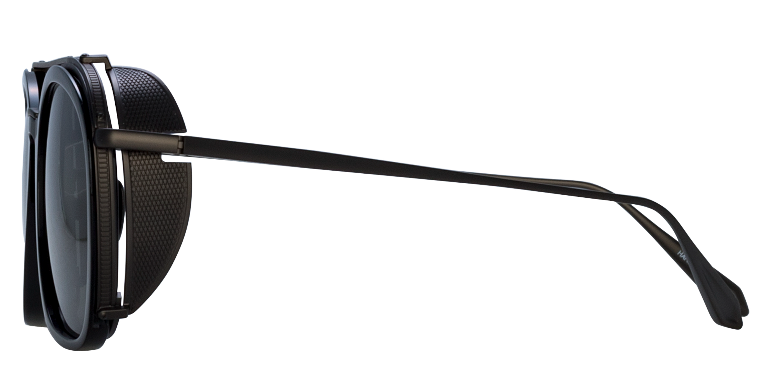 Color_LFL1359C6SUN - Aston Square Sunglasses in Black and Matt Nickel
