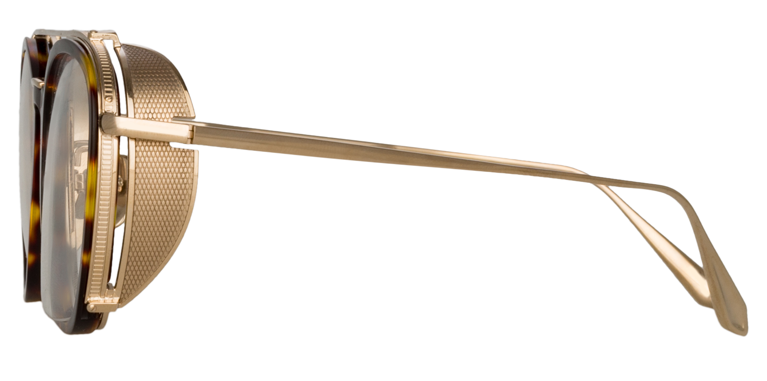 Color_LFL1359C5OPT -  Aston Square Frame Eyeglasses in Light Gold / Dark T-Shell and Clear