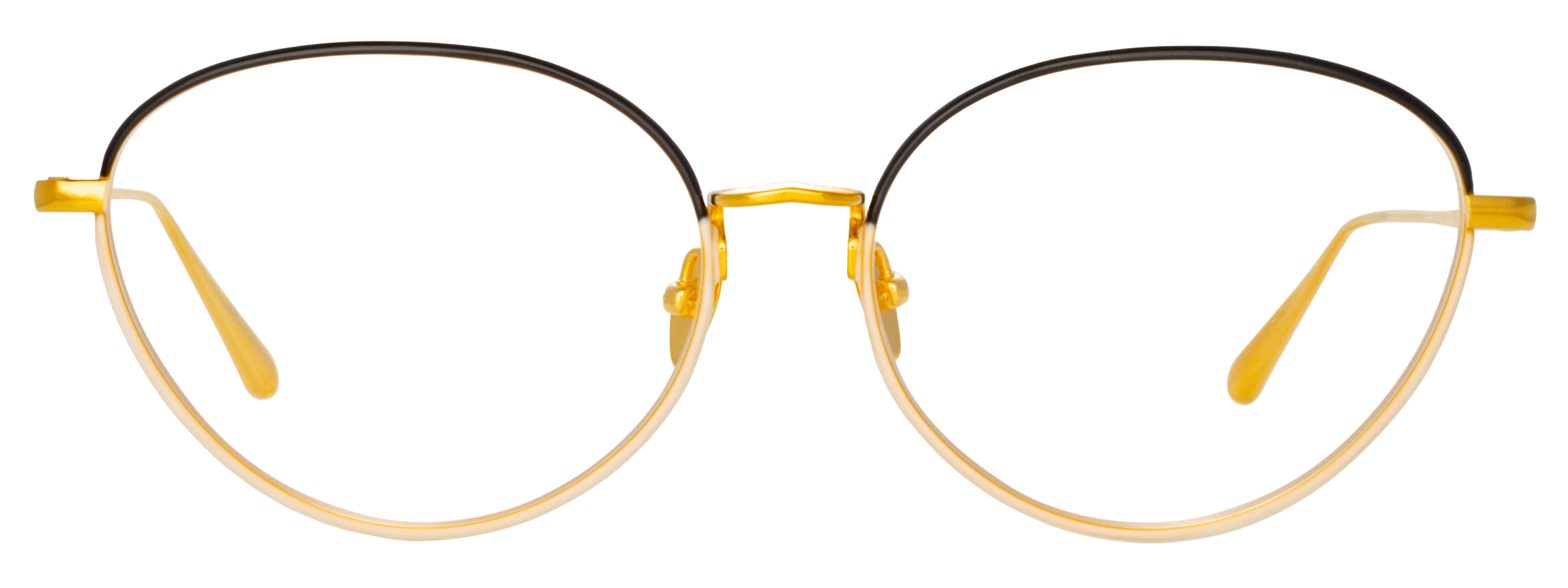 Color_LFL1408C1OPT - Regina Cat-Eye Eyeglasses in Black / Cream and Clear