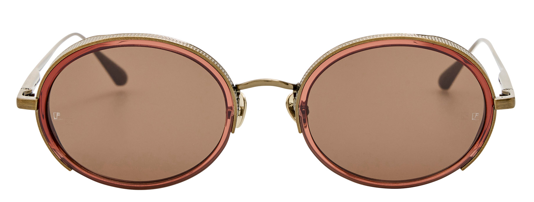 Color_LFL1413C8SUN - Finn Oval Sunglasses in Amber / Antique Gold and Brown
