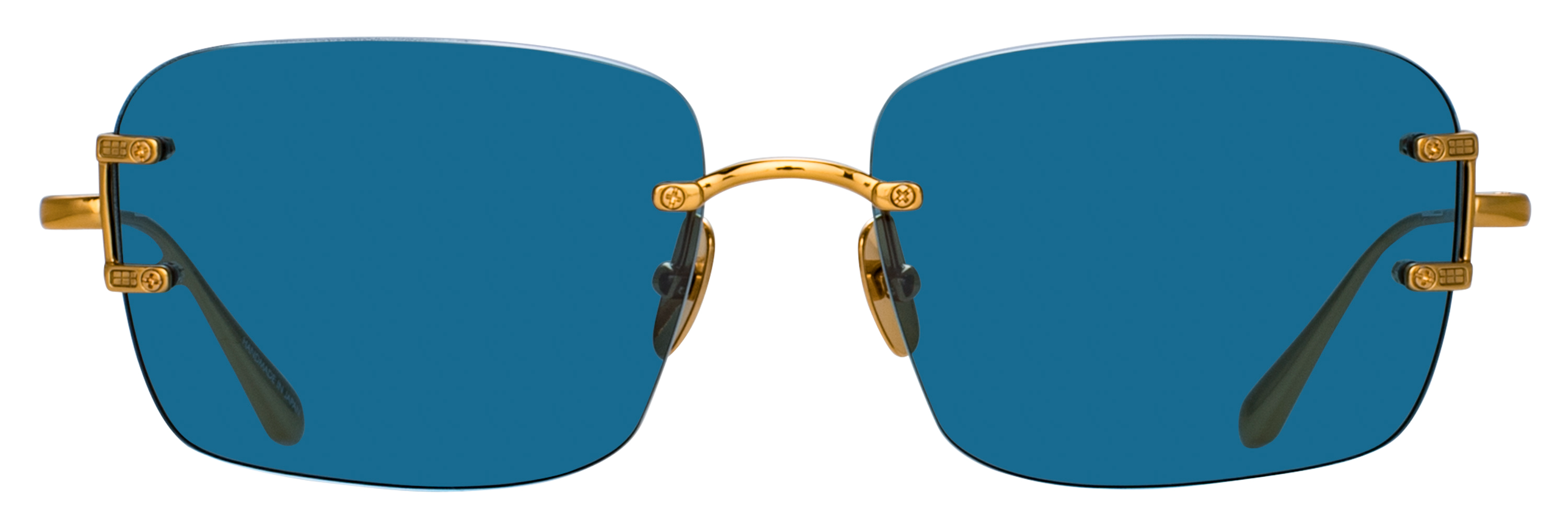 Color_LFL1476C2SUN - Sasha Square Sunglasses in Yellow Gold and Aqua