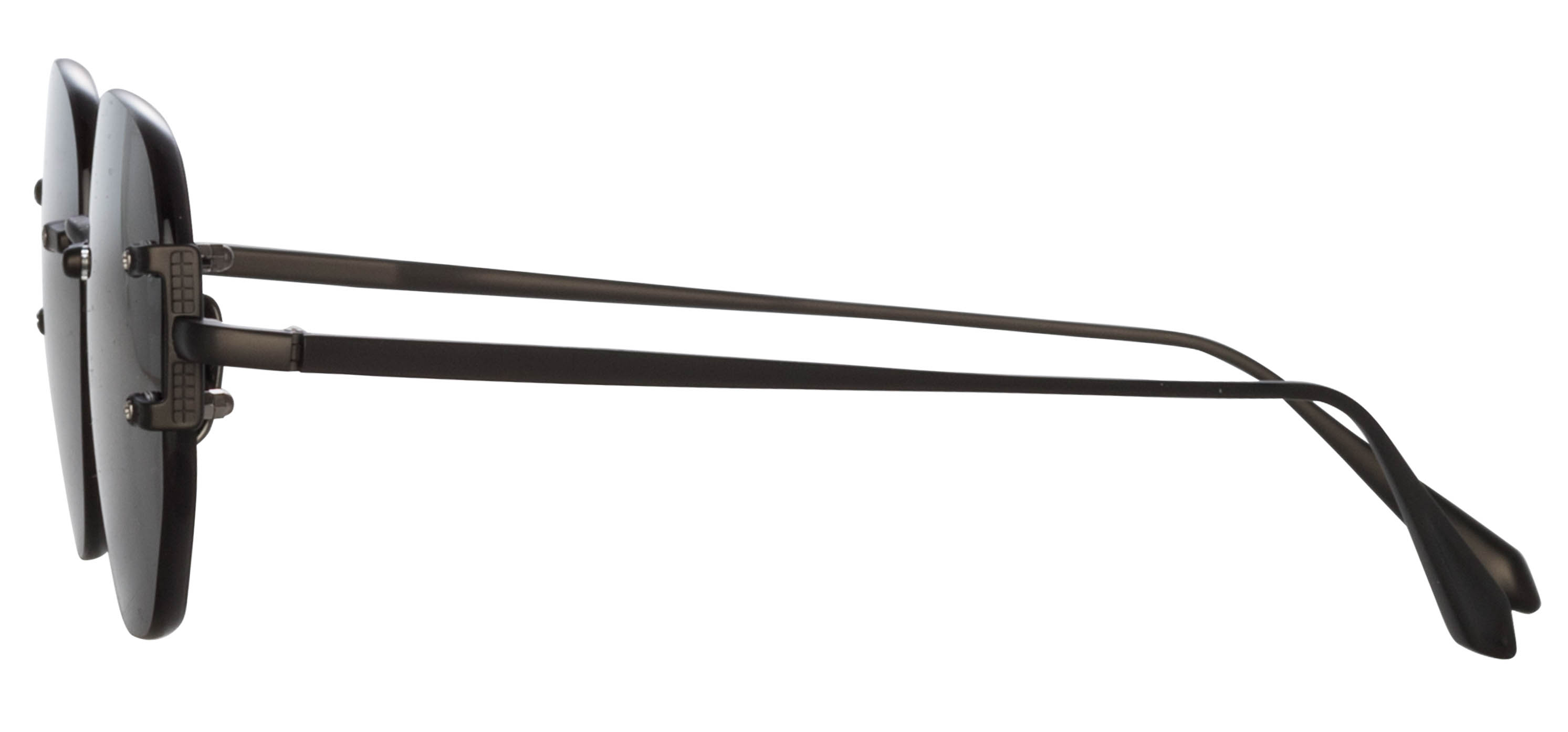 Color_LFL1497C1SUN - Sandor Angular Sunglasses in Matt Nickel and Grey