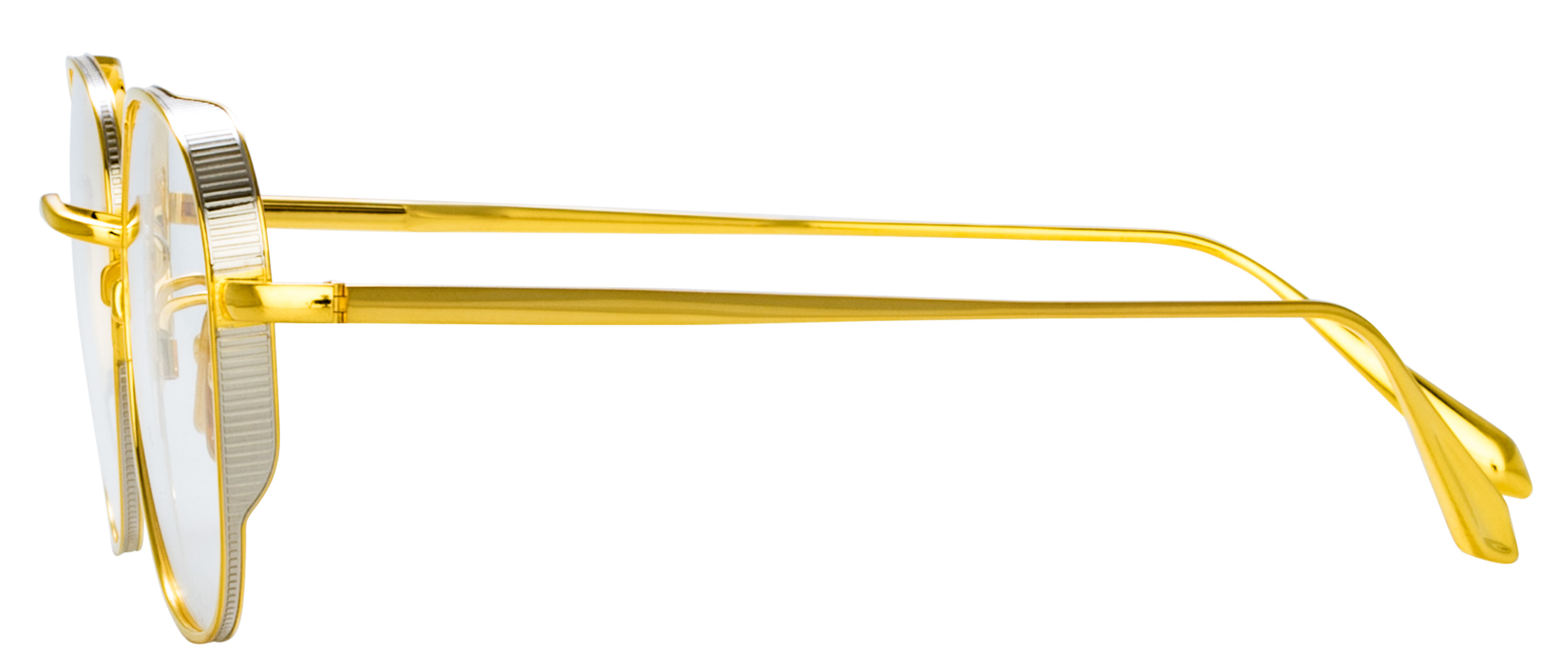 Color_LFL1503C4OPT - Hardy Oval Eyeglasses in Yellow Gold / White Gold and Clear