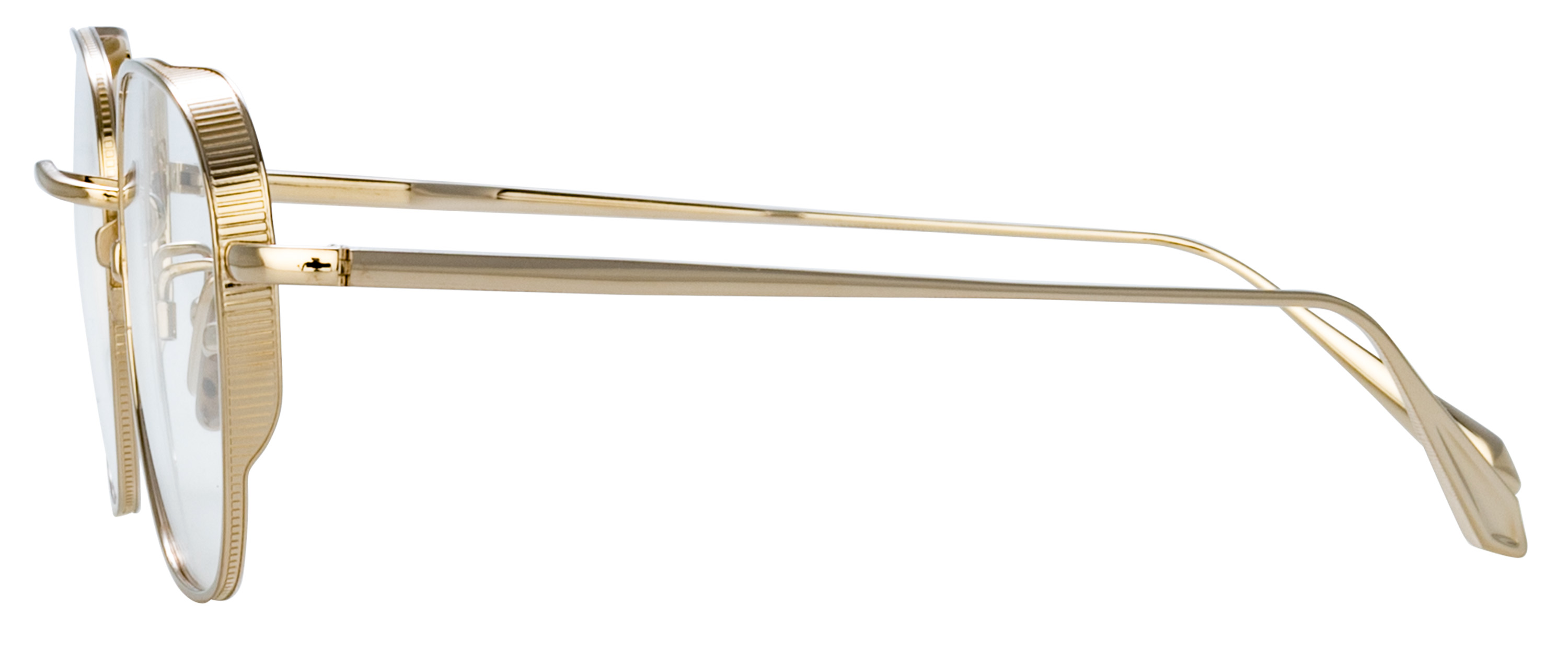 Color_LFL1503C6OPT - Hardy Oval Eyeglasses in Yellow Gold / Light Gold and Clear