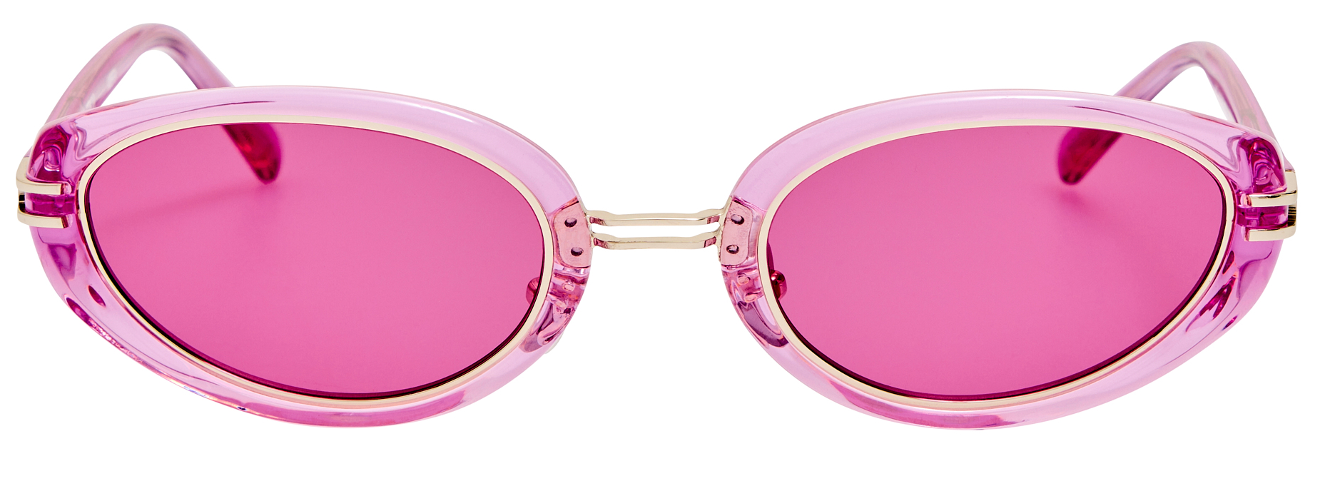 Color_ATTICO83C5SUN - The Attico Ambra Oval Sunglasses in Pink and Pink