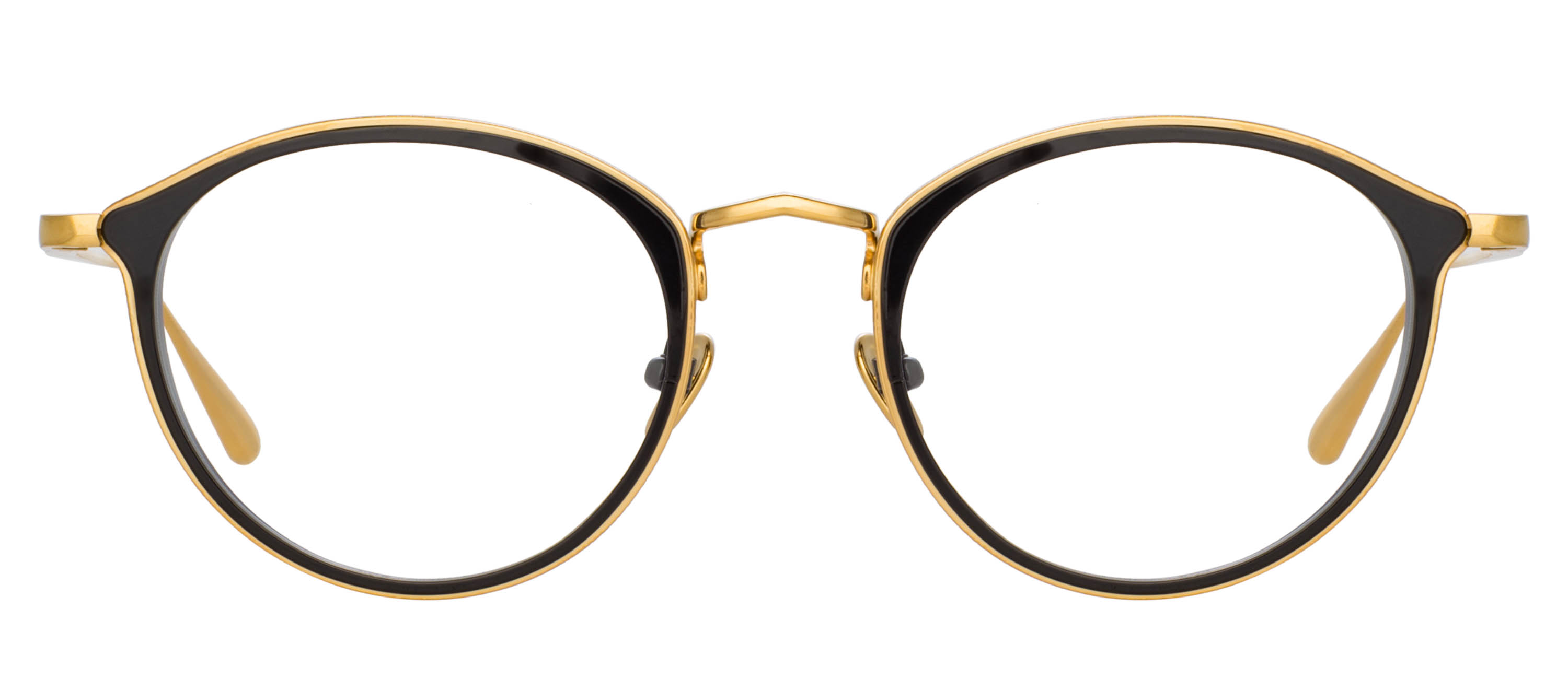 Color_LFL1224C1OPT - Luis Oval Optical Frame in Yellow Gold and Black