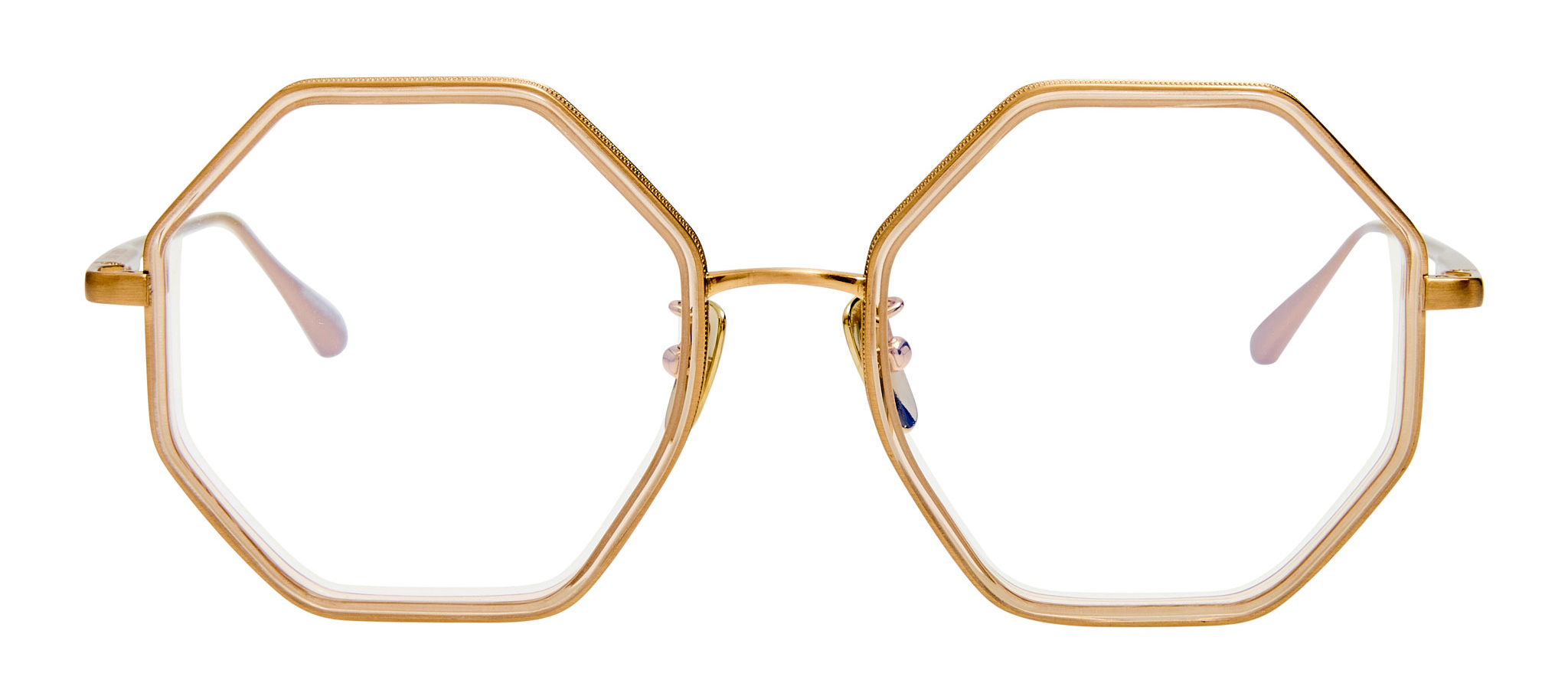 Color_LFL1709C5OPT - Coraline Hexagon Eyeglasses in Titanium Nude and Ash