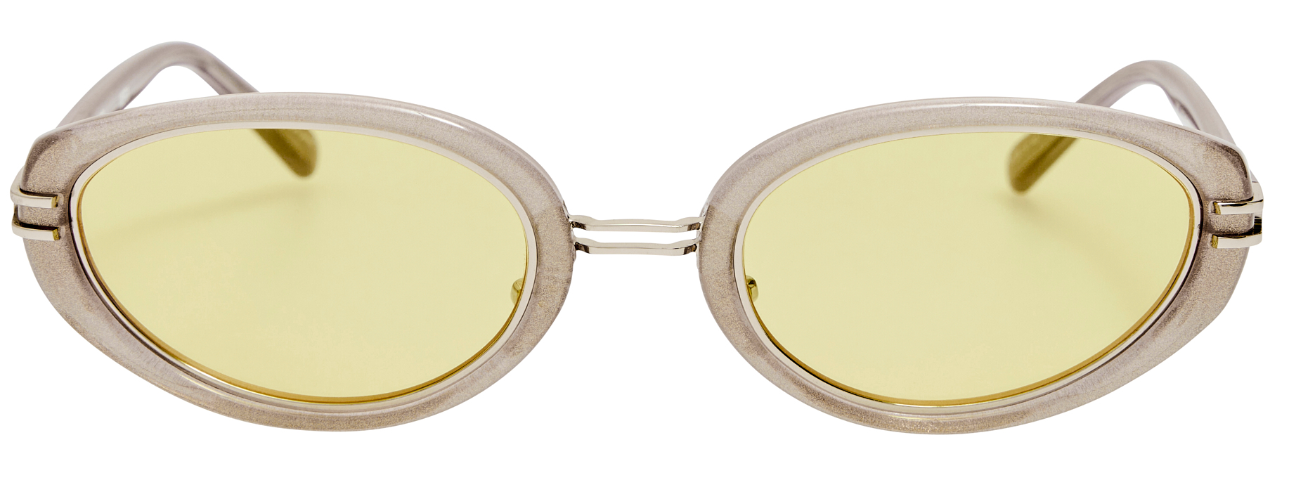 Color_ATTICO83C6SUN - The Attico Ambra Oval Sunglasses in Grey and Yellow