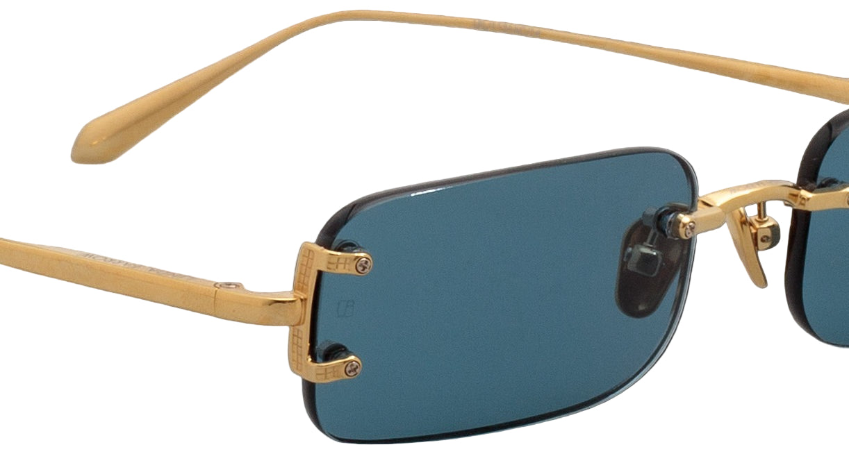 Color_LFL1131C14SUN - Taylor Rectangular Sunglasses in Yellow Gold and Aqua