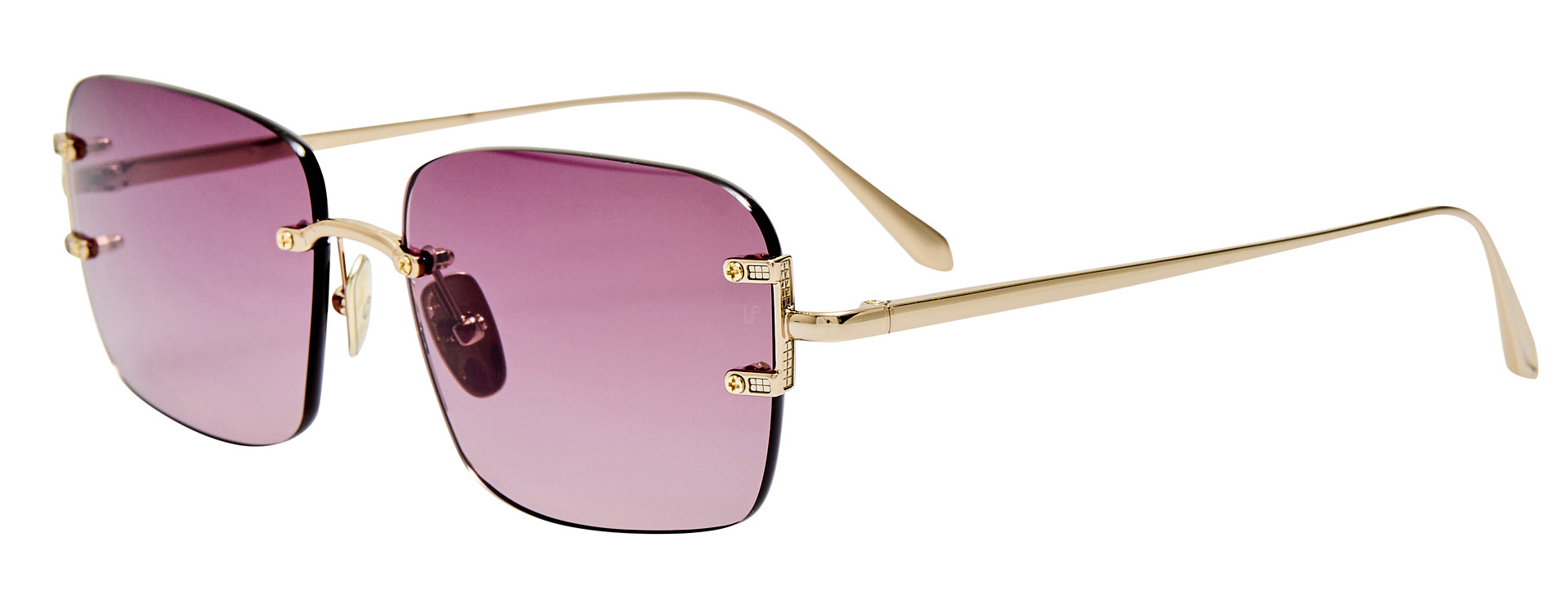 Color_LFL1476C5SUN - Sasha Square Sunglasses In Light Gold and Mauve Grad. / LIMITED EDITION OF 100