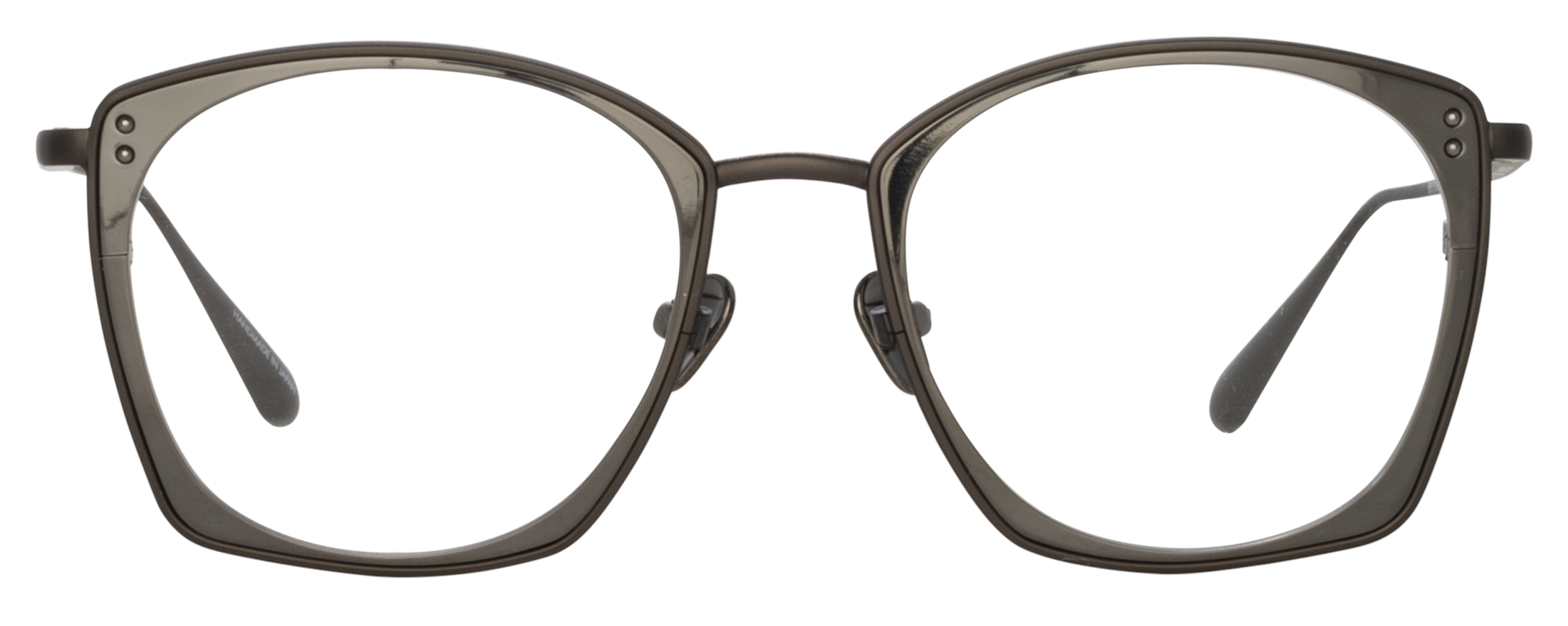 Color_LFL1338C8OPT - Milo Square Eyeglasses in Matt Nickel / Nickel