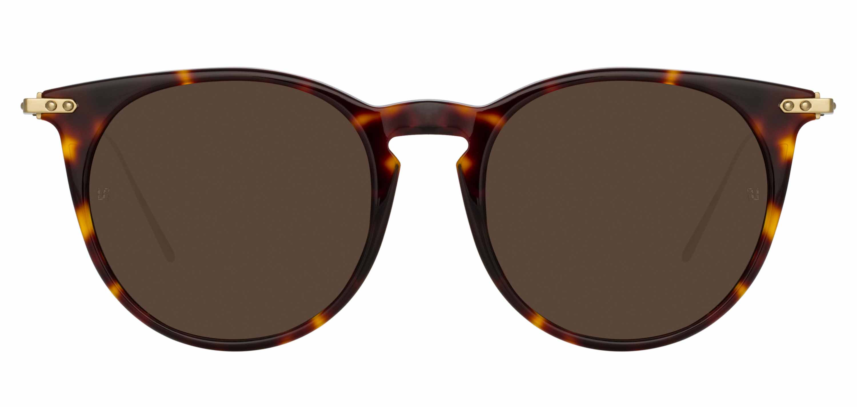 Color_LF54C7SUN - Ellis Oval Sunglasses in Tortoiseshell and Solid Brown