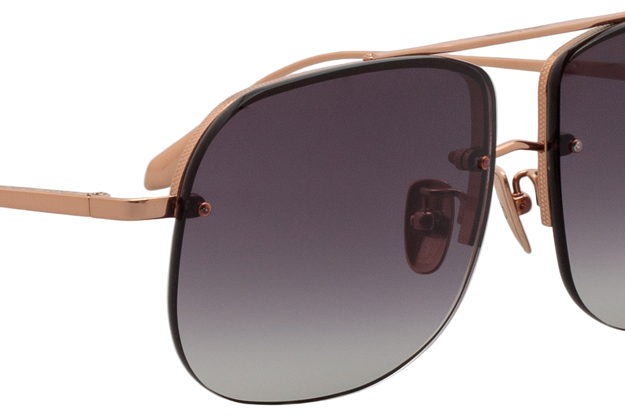 Color_LFL1539C3SUN - Seren Aviator Sunglasses in Rose Gold and Grey Grad