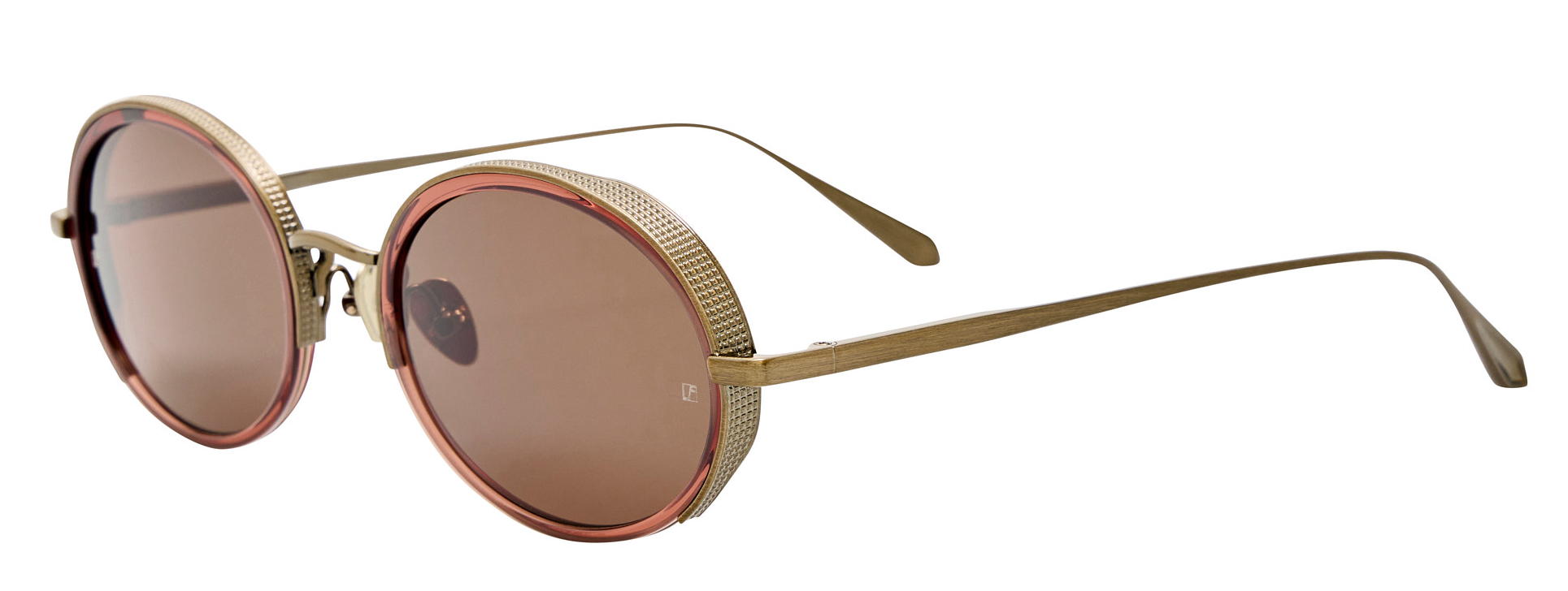 Color_LFL1413C8SUN - Finn Oval Sunglasses in Amber / Antique Gold and Brown