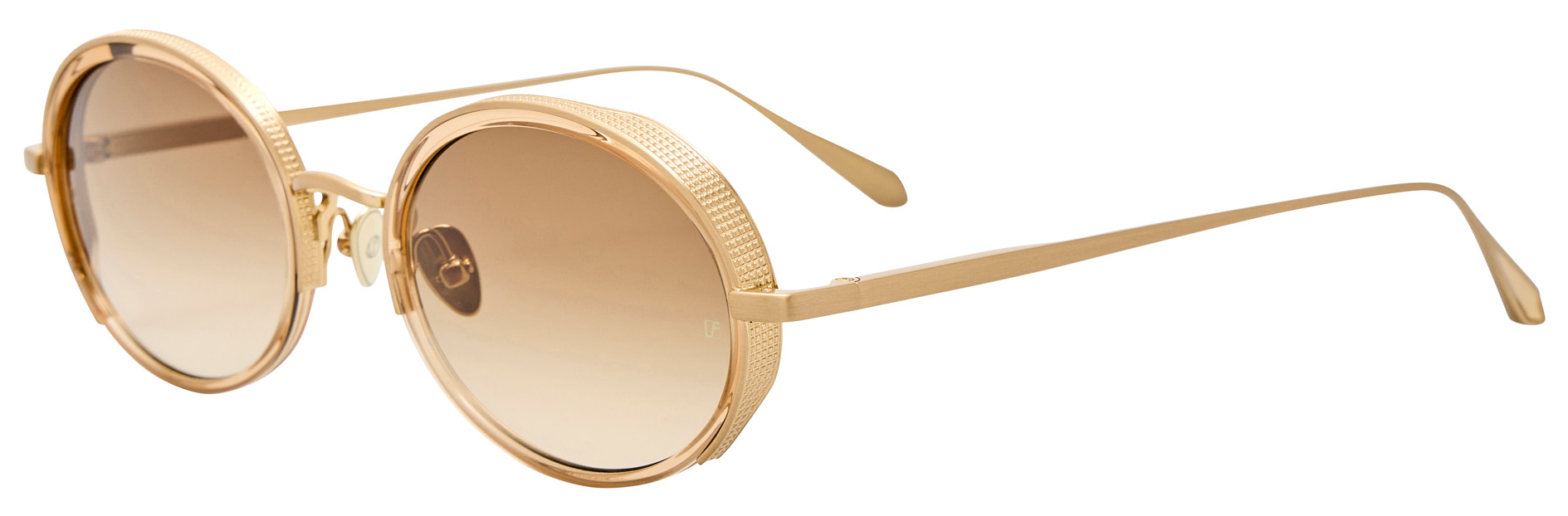 Color_LFL1413C9SUN - Finn Oval Sunglasses in Honey / Matt Champage and Mocha Grad