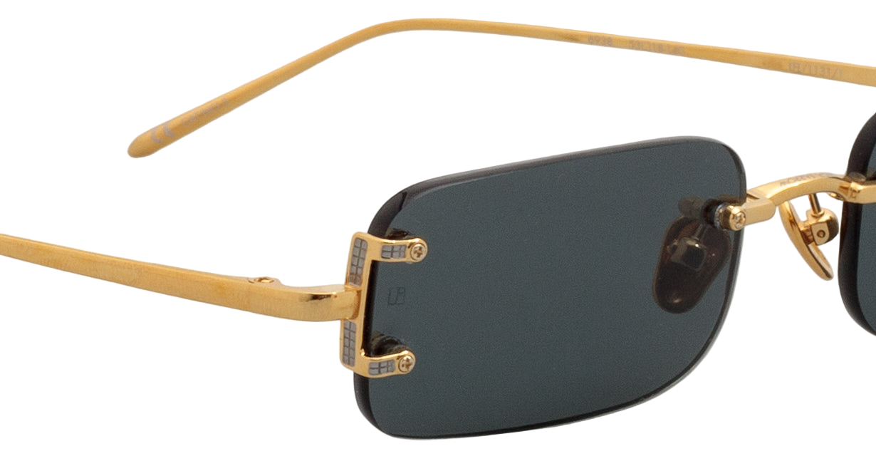 Color_LFL1131C1SUN - Taylor Rectangular Sunglasses in Yellow Gold and Grey