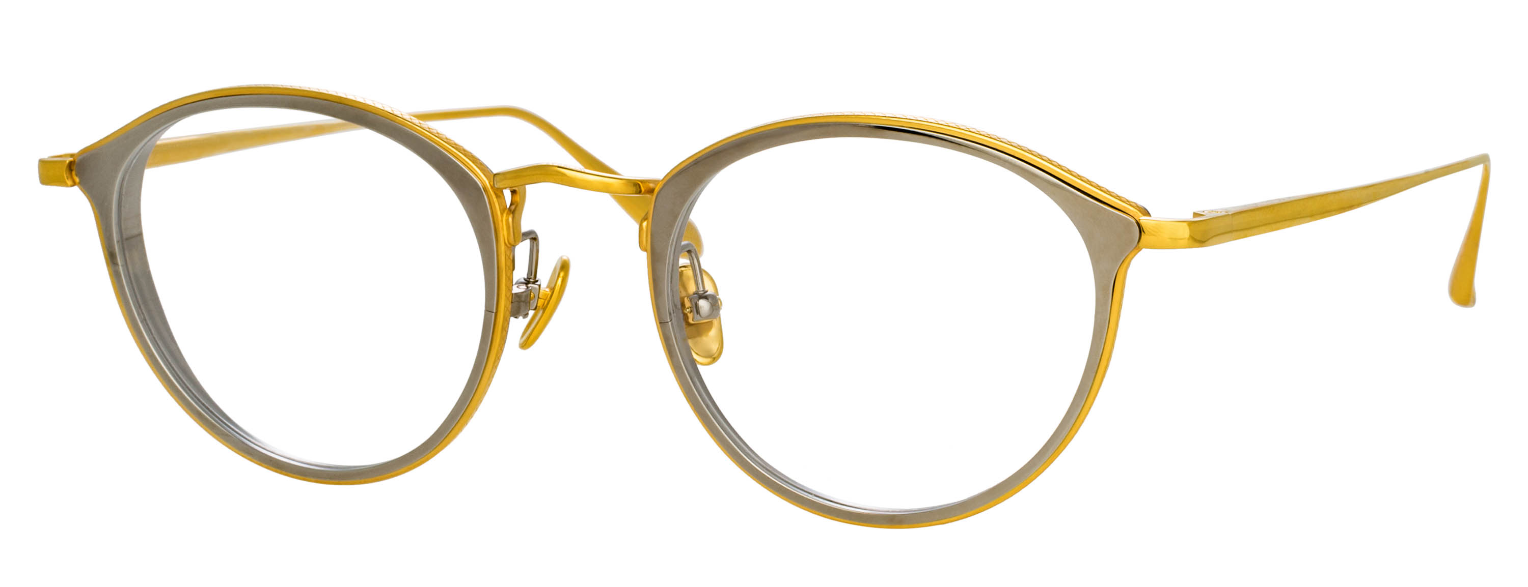Color_LFL1224C4OPT - Luis Oval Optical Frame in Yellow Gold and White Gold