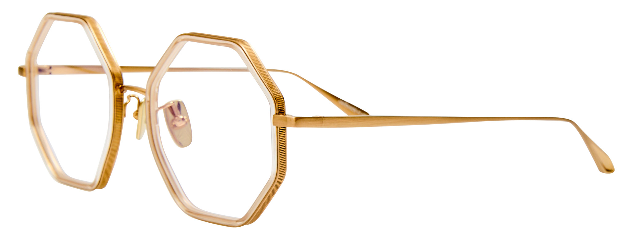 Color_LFL1709C5OPT - Coraline Hexagon Eyeglasses in Titanium Nude and Ash