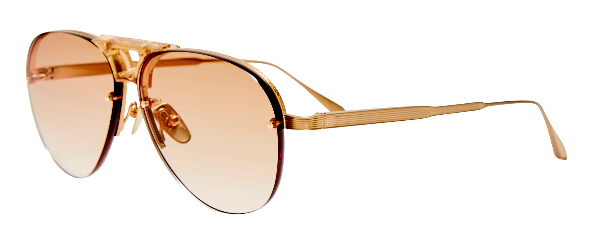 Color_LFL1672C3SUN - Taya Aviator Sunglasses Brown and Camel Grad