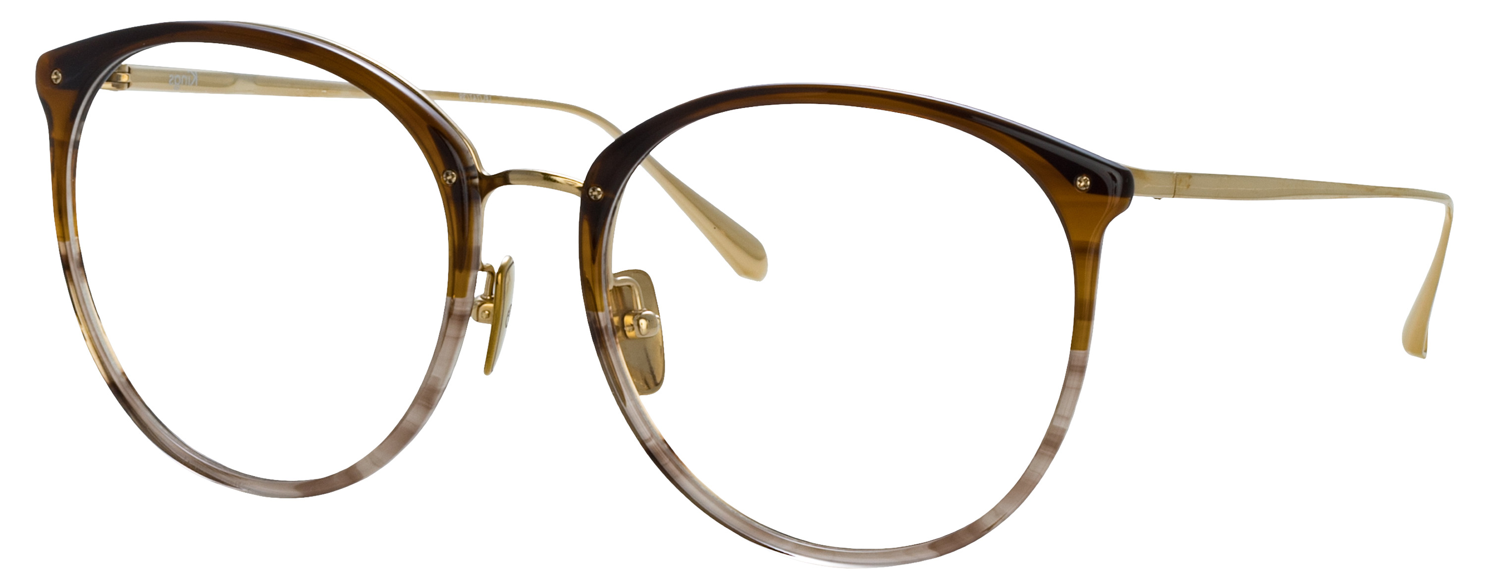Color_LFL747C39OPT - Kings Oval Optical Frame in Carmel Horn