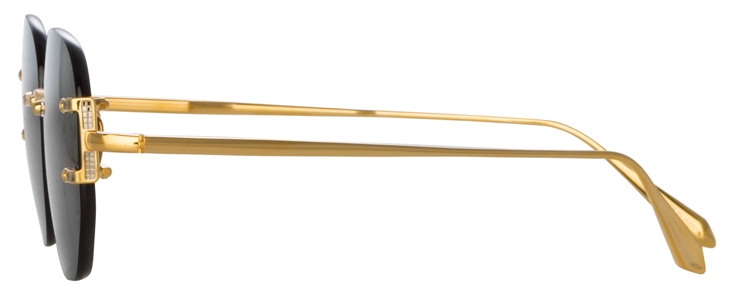 Color_LFL1497C2SUN - Sandor Angular Sunglasses in Yellow Gold and Green