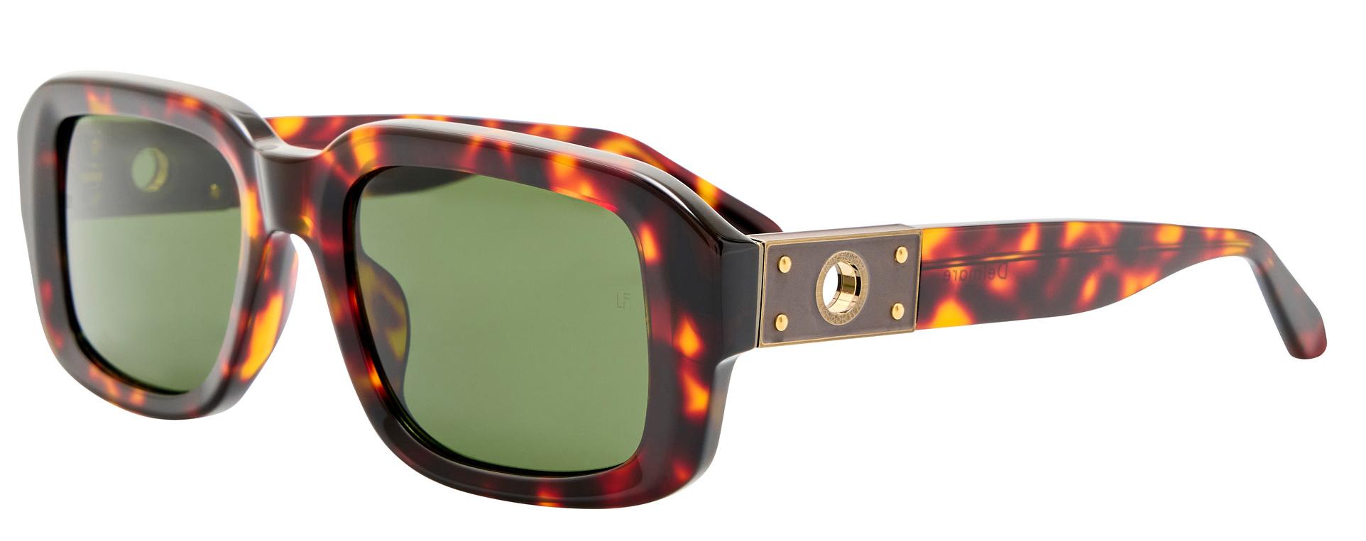 Color_LFL1661C5SUN - Delmare Oversized Sunglasses Dark T-Shell and Green