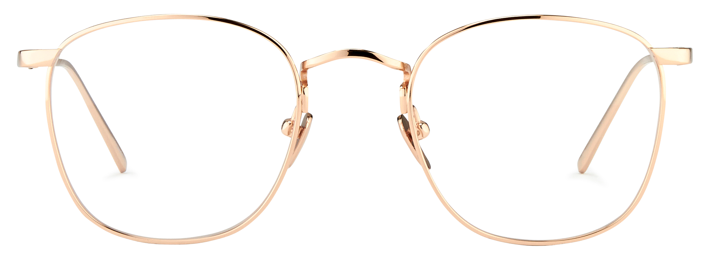 Color_LFLC479C8OPT - Simon Square Eyeglasses in Rose Gold and Clear