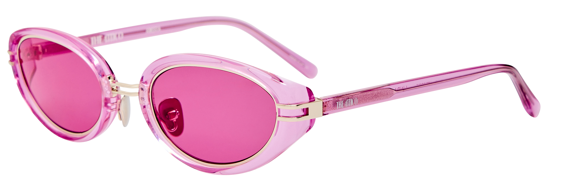 Color_ATTICO83C5SUN - The Attico Ambra Oval Sunglasses in Pink and Pink