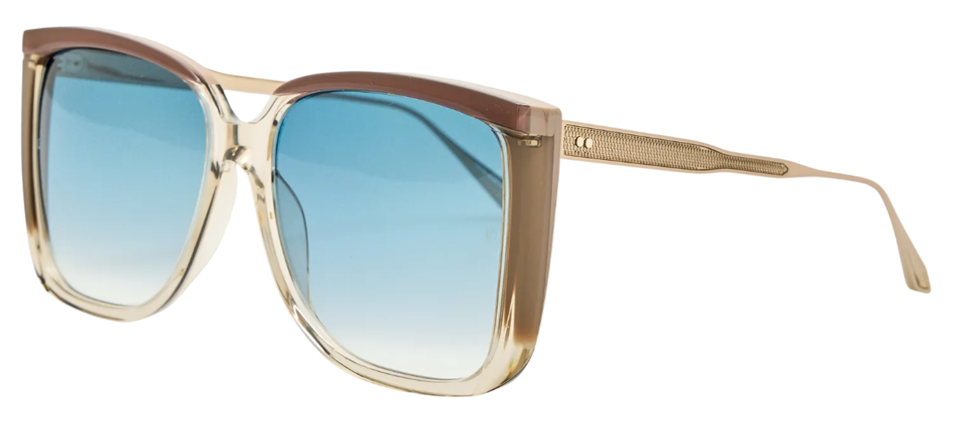 Color_LFL1725C4SUN - Helena Oversized Sunglasses Taupe / Light Gold and Aqua Grad