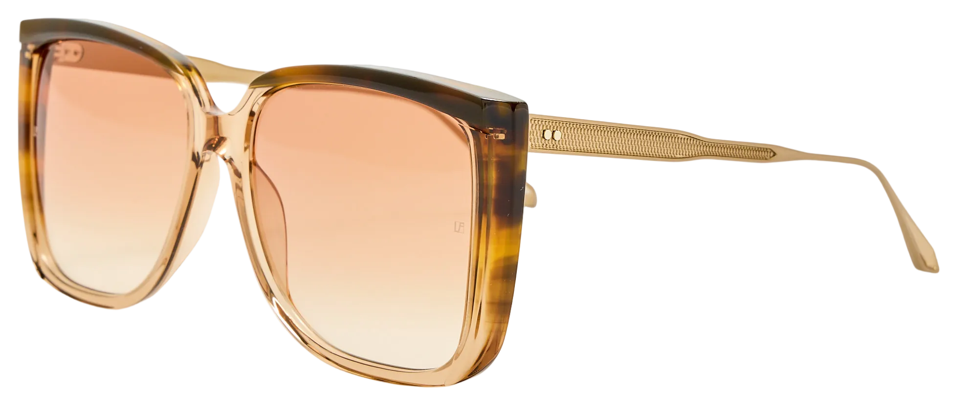 Color_LFL1725C5SUN - Helena Oversized Sunglasses Tiger Eye / Matt Champagne and Camel Grad