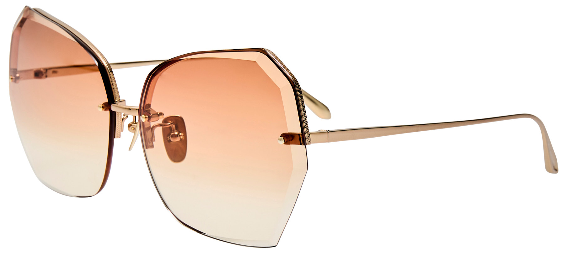 Color_LFL1546C7SUN - Lila Oversized Sunglasses in Light Gold and Camel