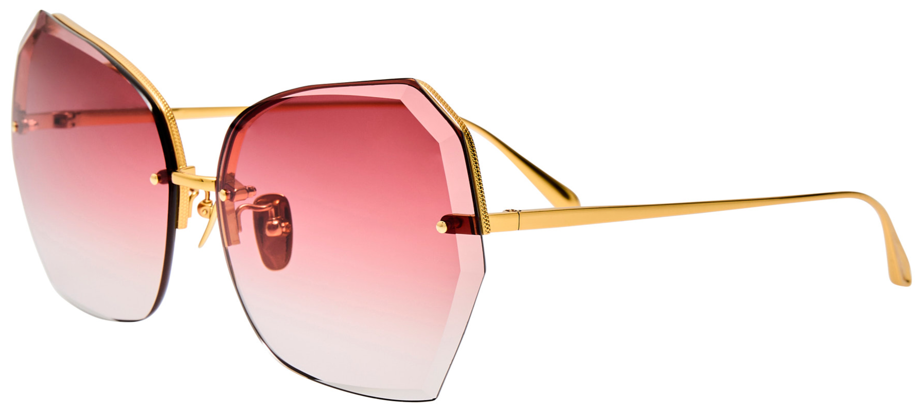 Color_LFL1546C6SUN - Lila Oversized Sunglasses in Light Gold and Red