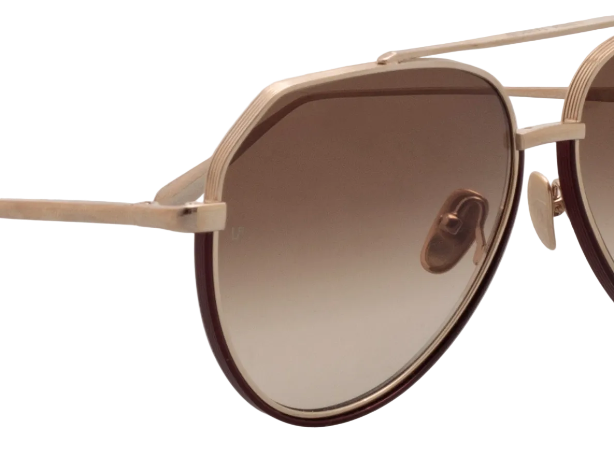 Color_LFL1472C2SUN - Bayer Aviator Sunglasses in Light Gold and Mocha