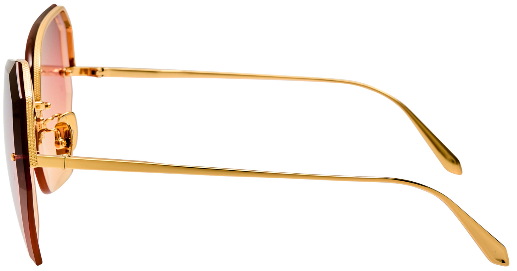 Color_LFL1546C4SUN - Lila Oversized Sunglasses in Light Gold and Sunset