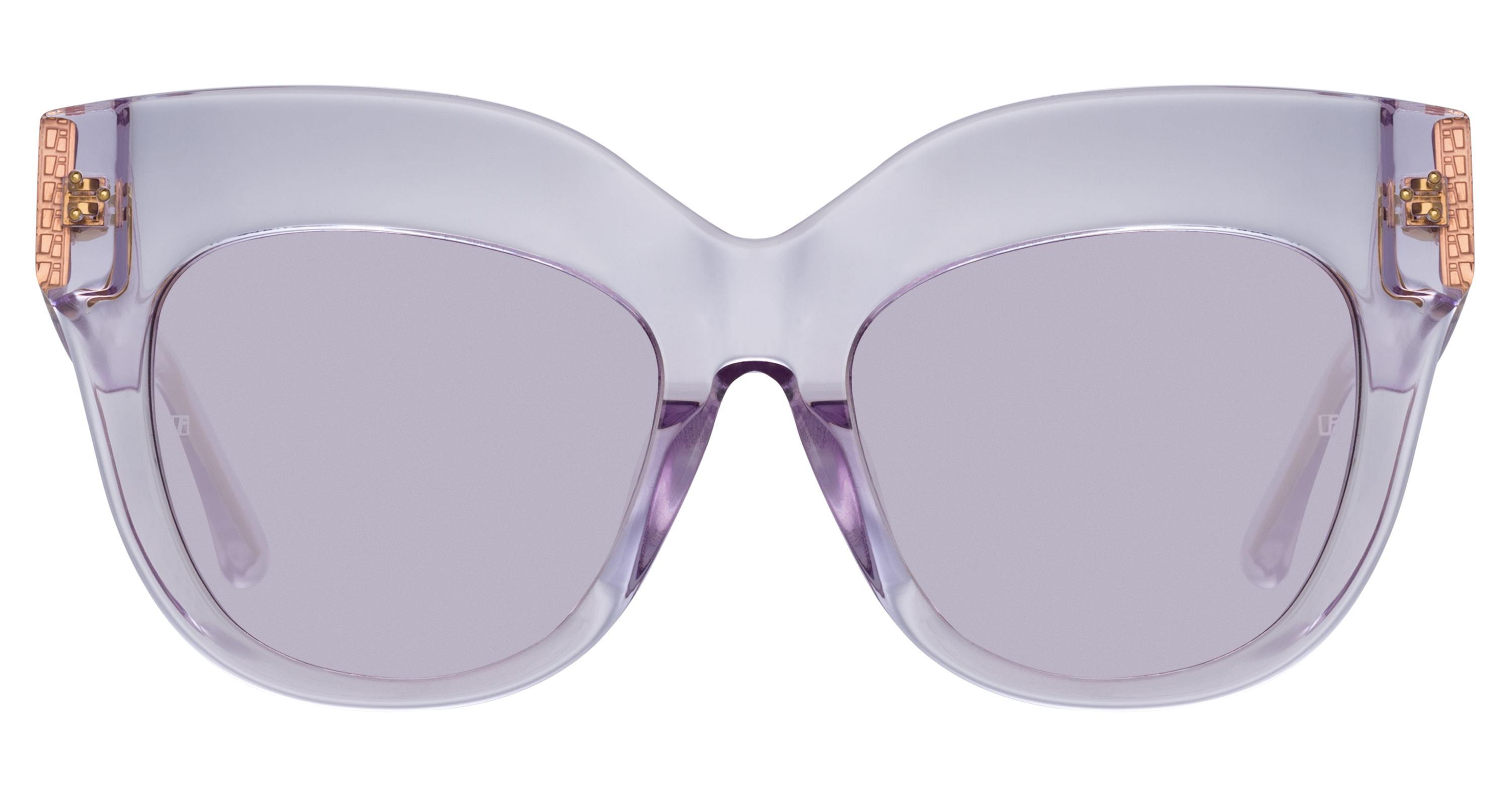 Color_LFL1049C13SUN - Dunaway Oversized Sunglasses in Purple and Solid Lilac